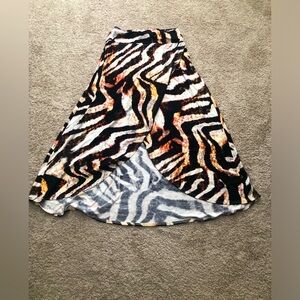 V Cristina zebra print skirt